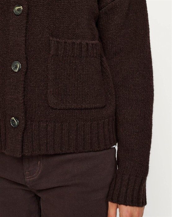 SRTimo Cardigan Strik - Coffee Bean Melange